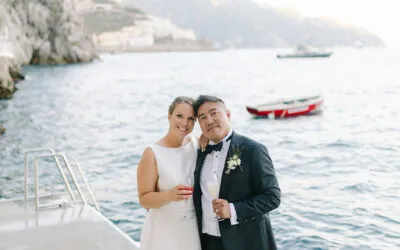 A Romantic Wedding By The Sea, filled with bloomy branches and a cloud of butterflies