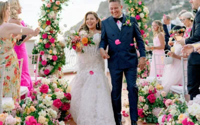 A Sunset-Hued Wedding Overlooking the Amalfi Sea